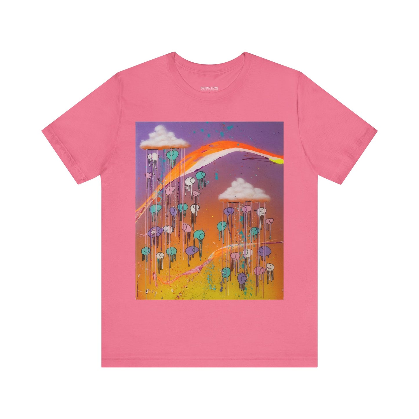 RAINING COWS "Purple Sunset with a Yellow Twist" T-Shirt