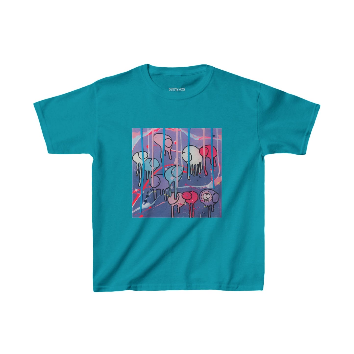 RAINING COWS "Purple Alley Street" Kids Tee