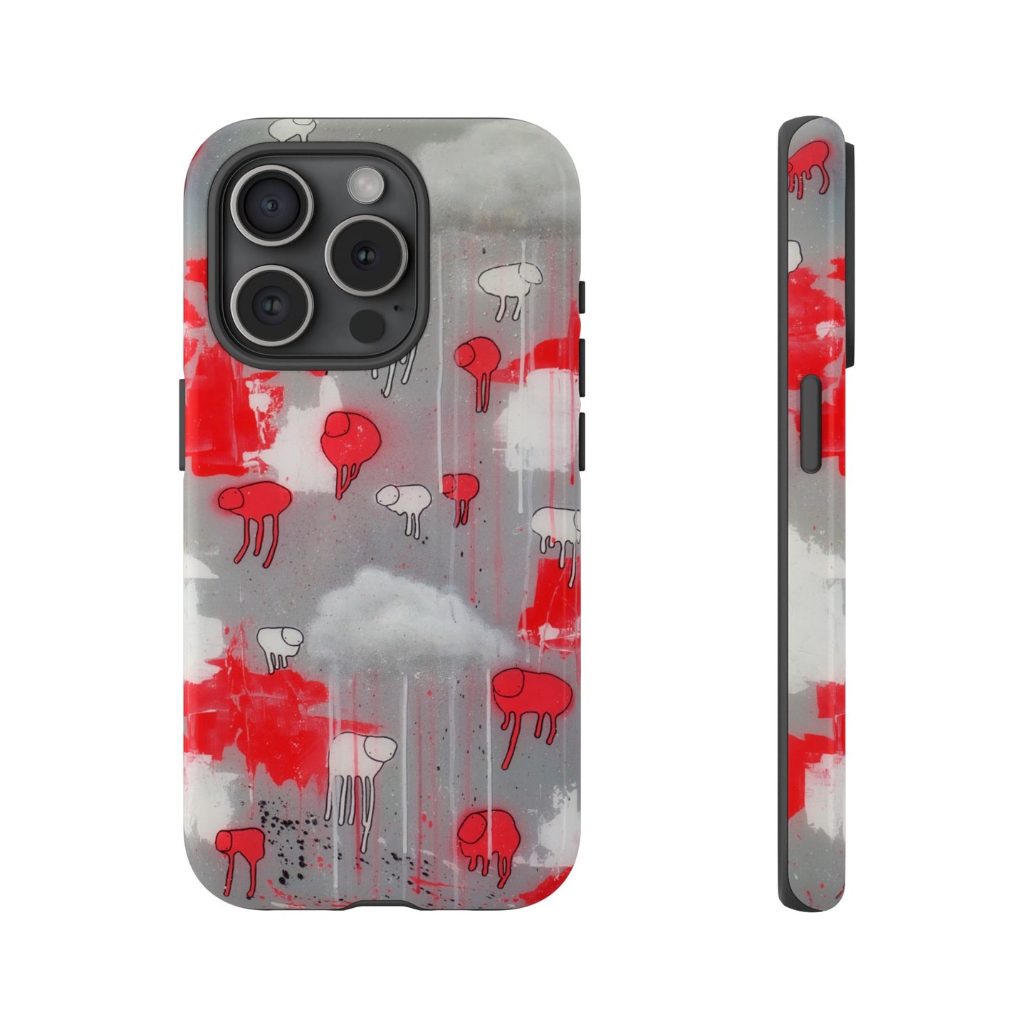RAINING COWS "Red Falls Night" Phone Case