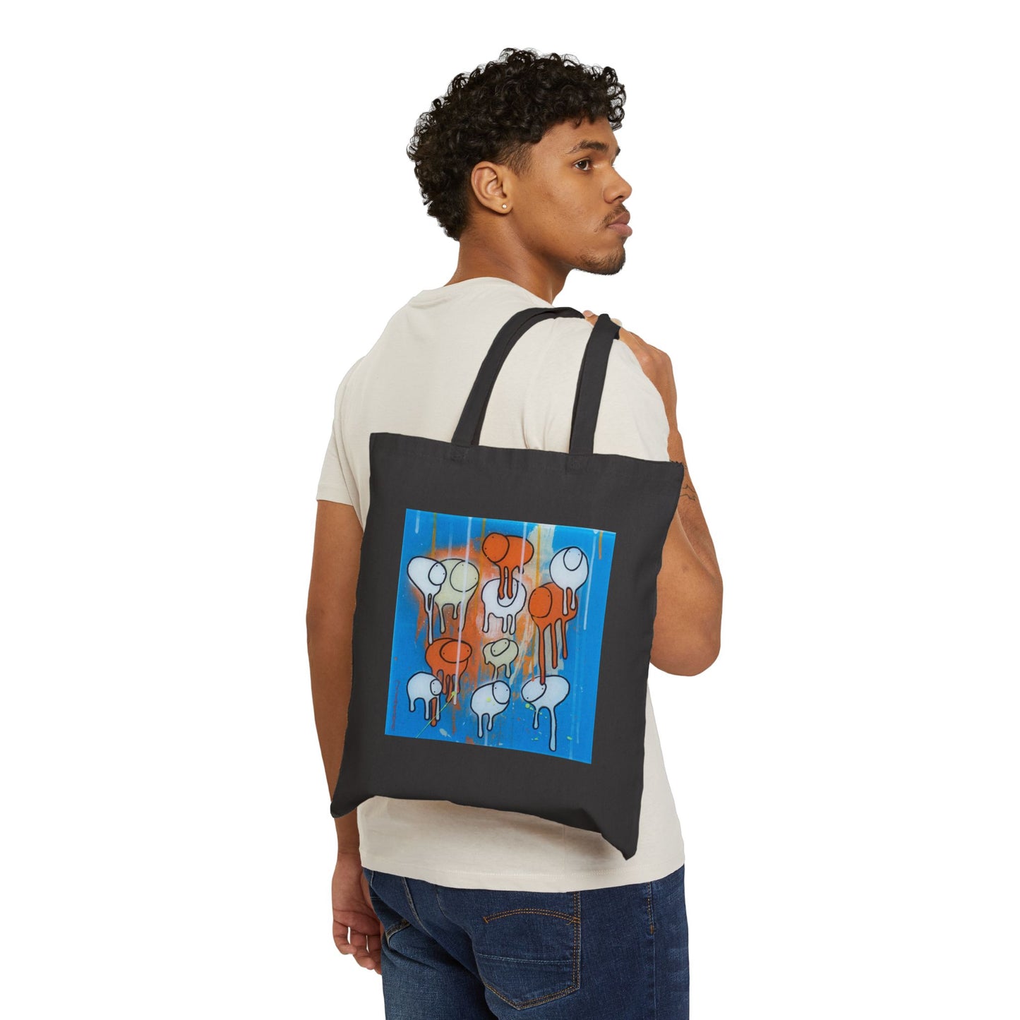 RAINING COWS "Blue Oranges" Tote Bag