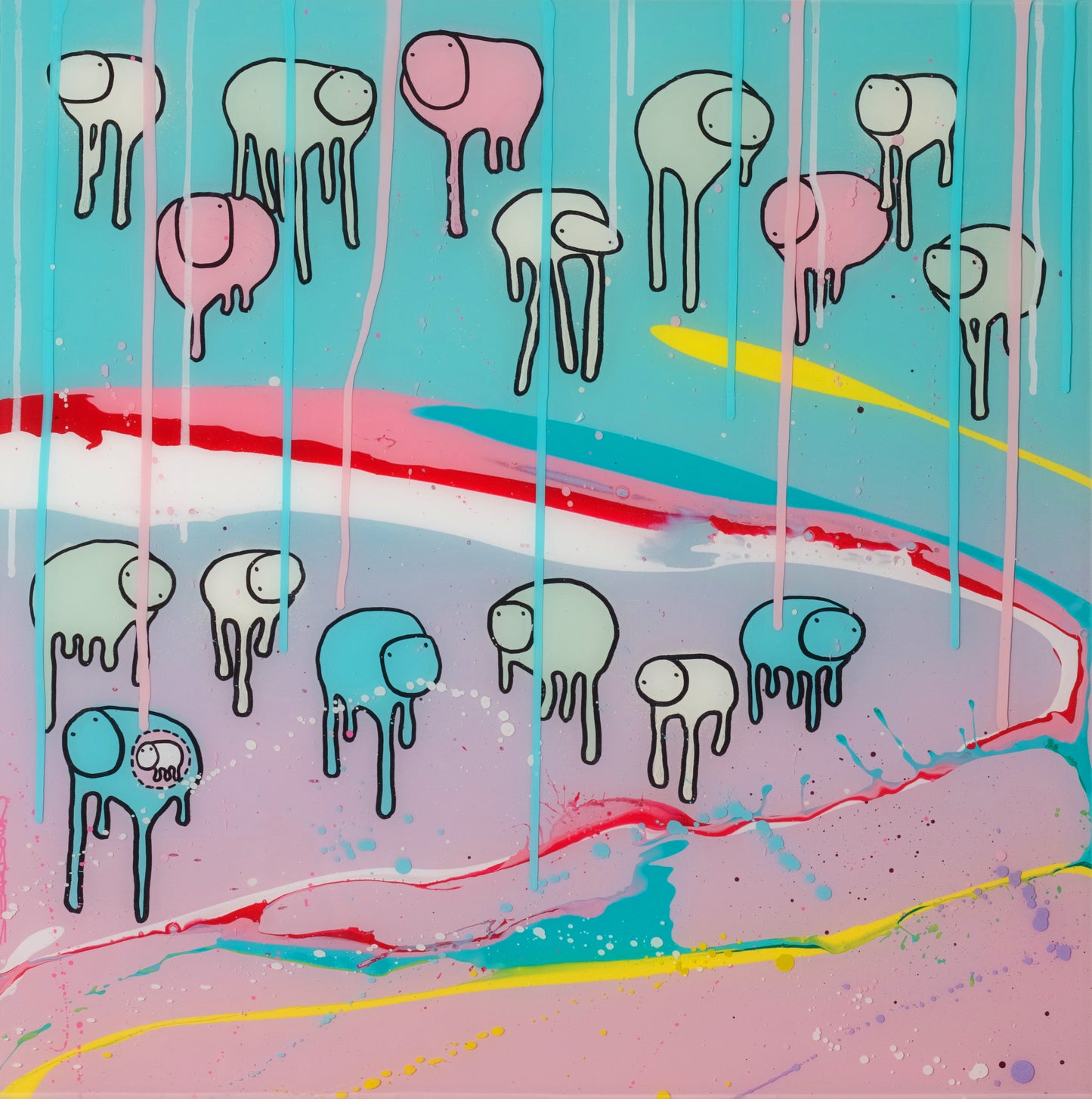RAINING COWS Martini Twist By Morgan Sheardown Toronto Artist