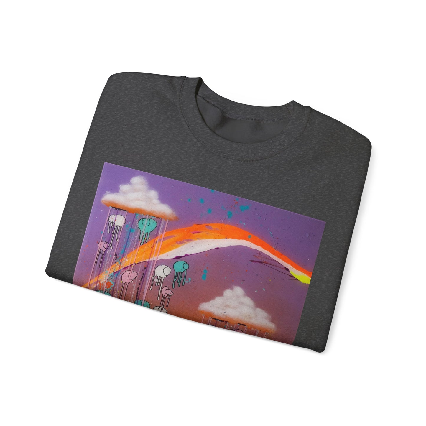 RAINING COWS "Purple Sunset with a Yellow Twist" Sweatshirt