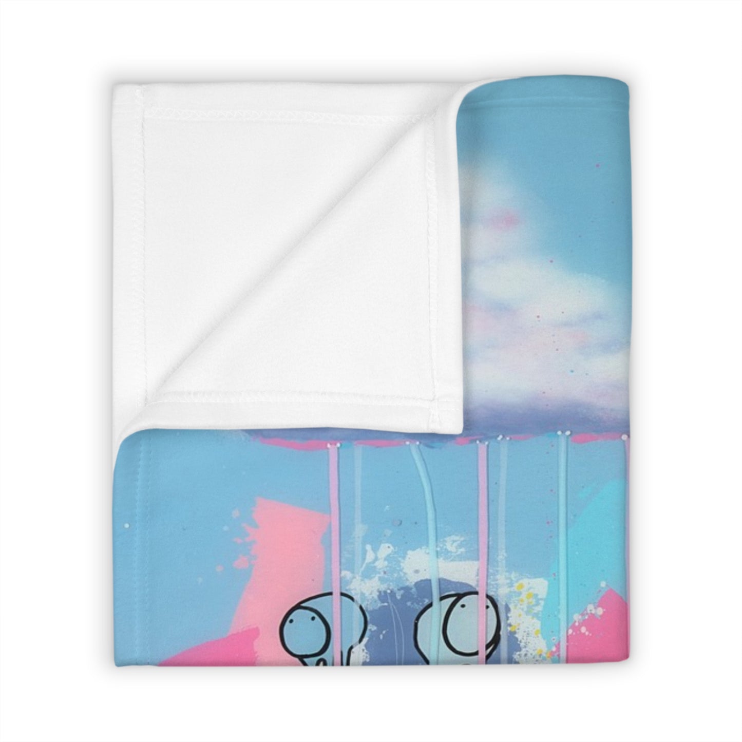 RAINING COWS "Sky Blossom" Throw Blanket