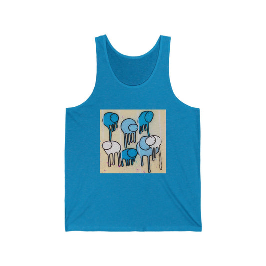RAINING COWS "Blue Beach" Tank Top