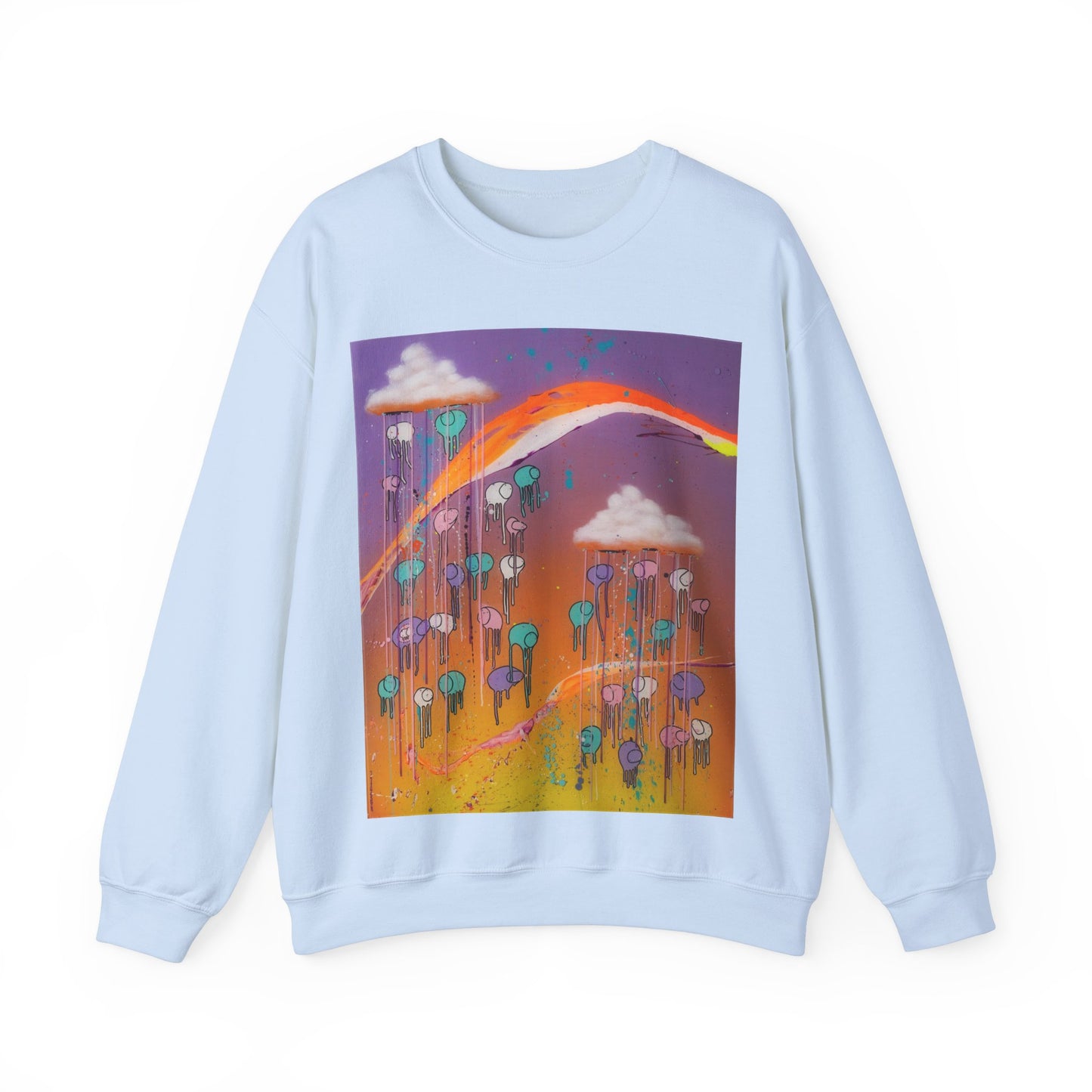RAINING COWS "Purple Sunset with a Yellow Twist" Sweatshirt