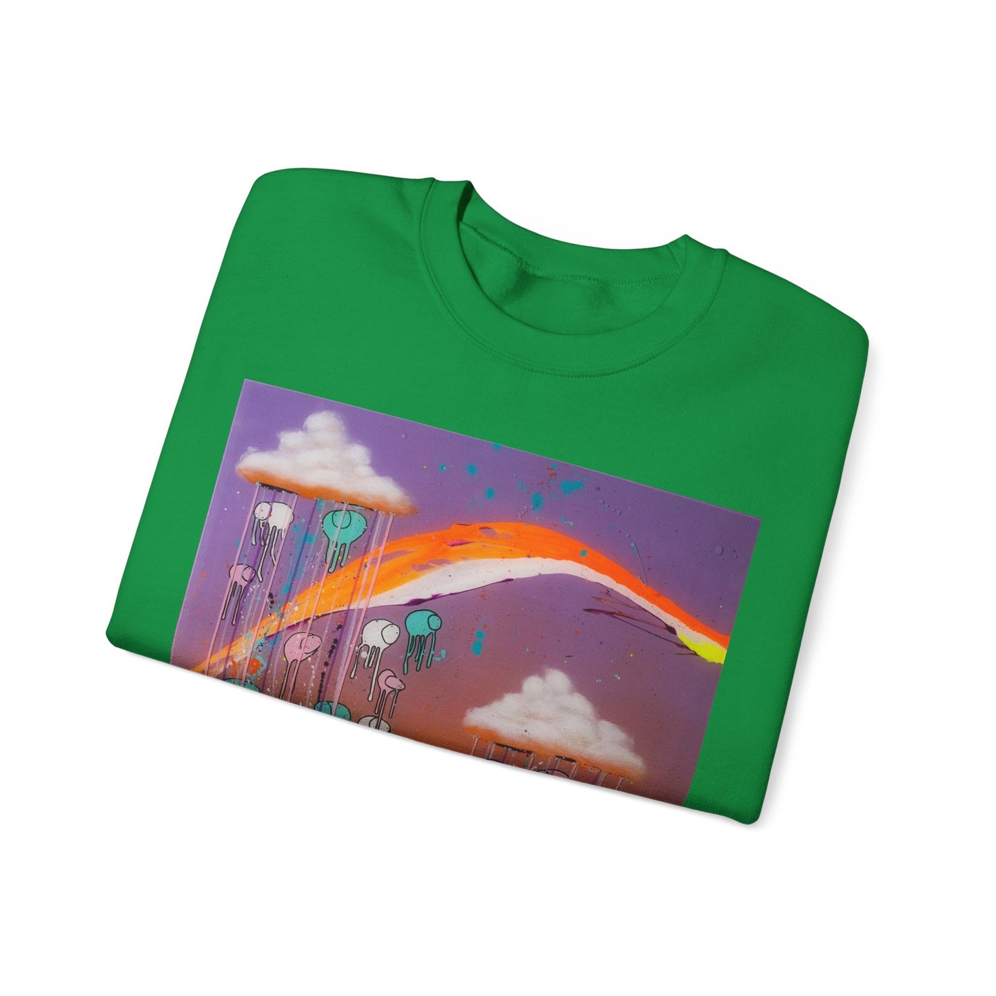 RAINING COWS "Purple Sunset with a Yellow Twist" Sweatshirt