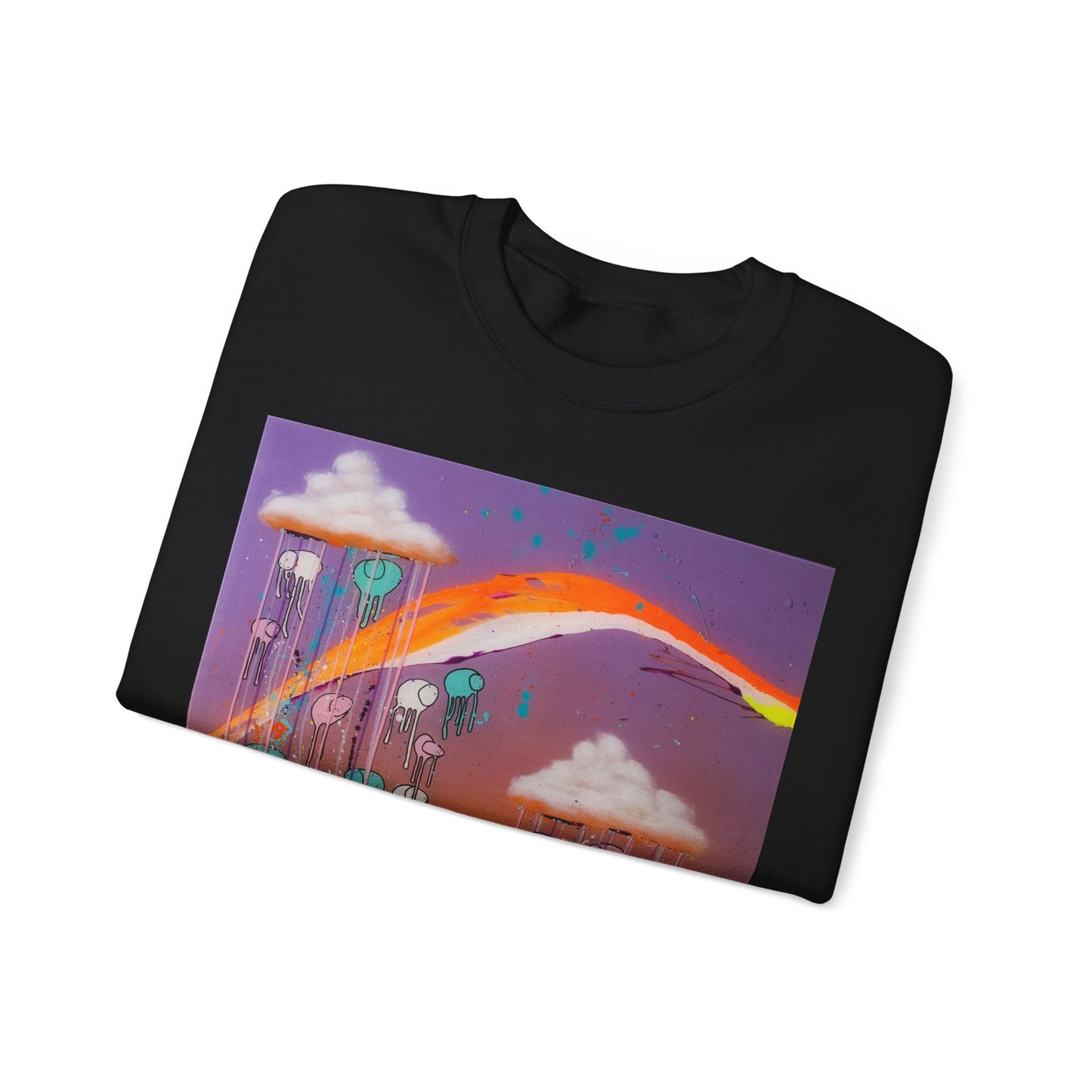 RAINING COWS "Purple Sunset with a Yellow Twist" Sweatshirt