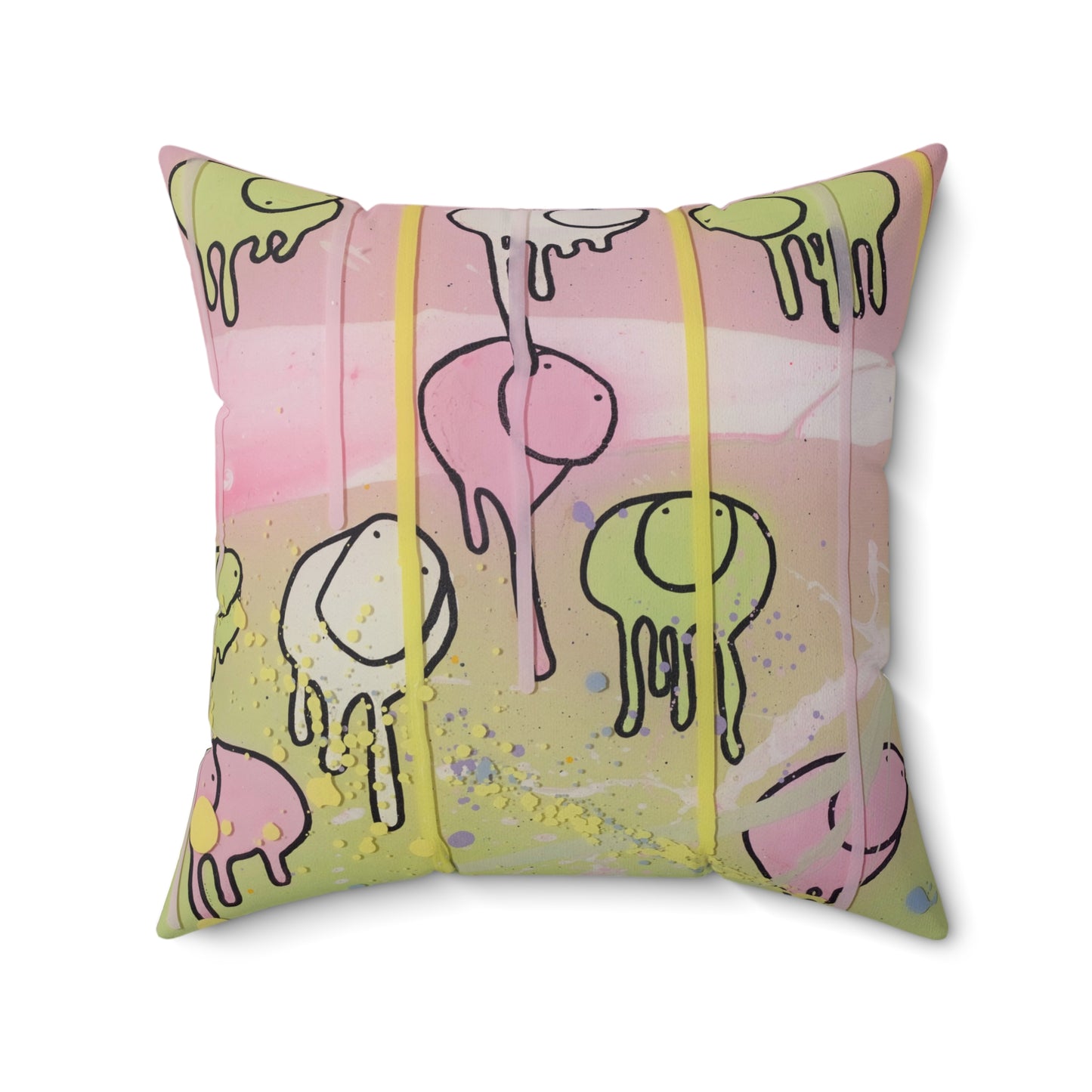 RAINING COWS "Camouflage Lightning" Square Pillow