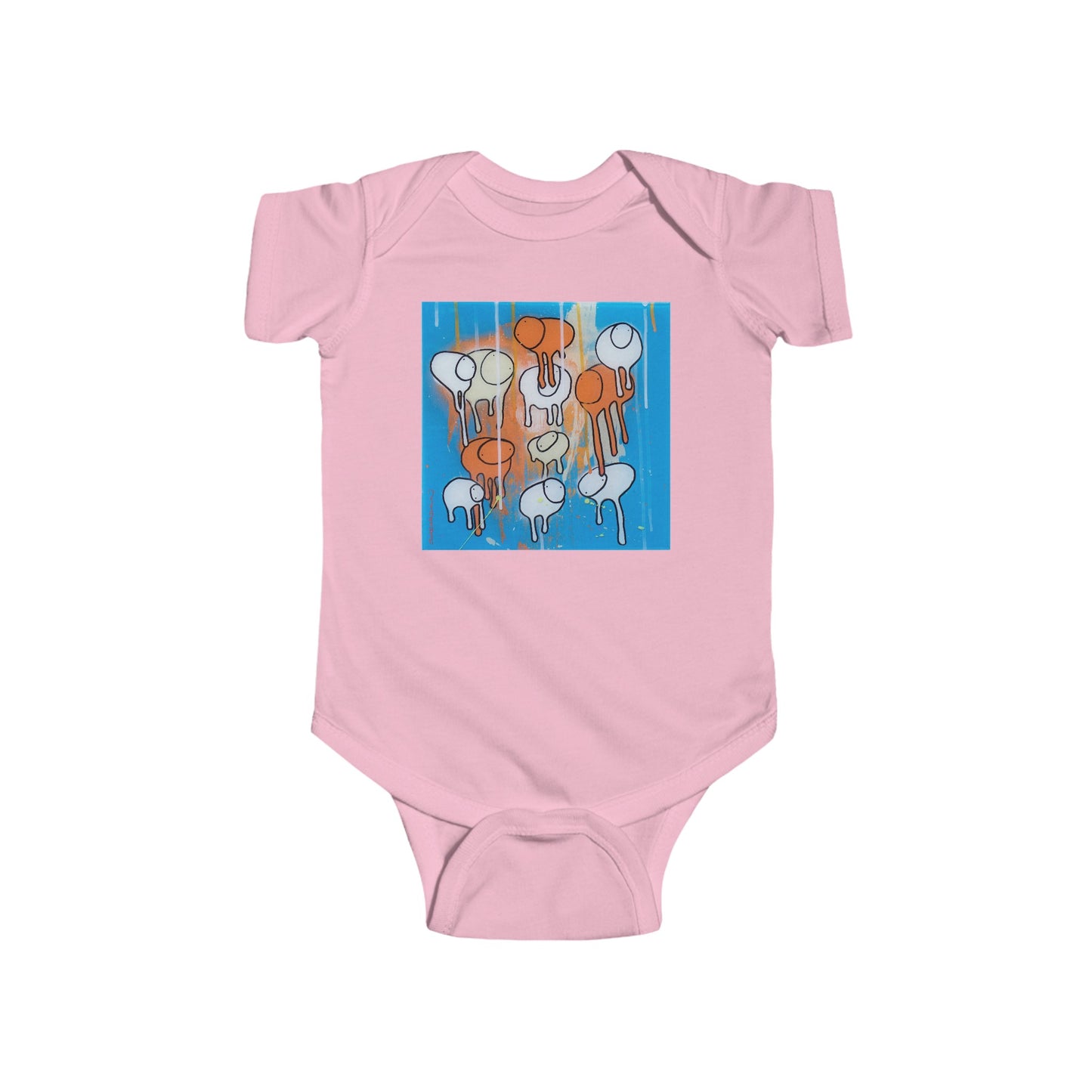 RAINING COWS "Blue Oranges" Baby Onesie