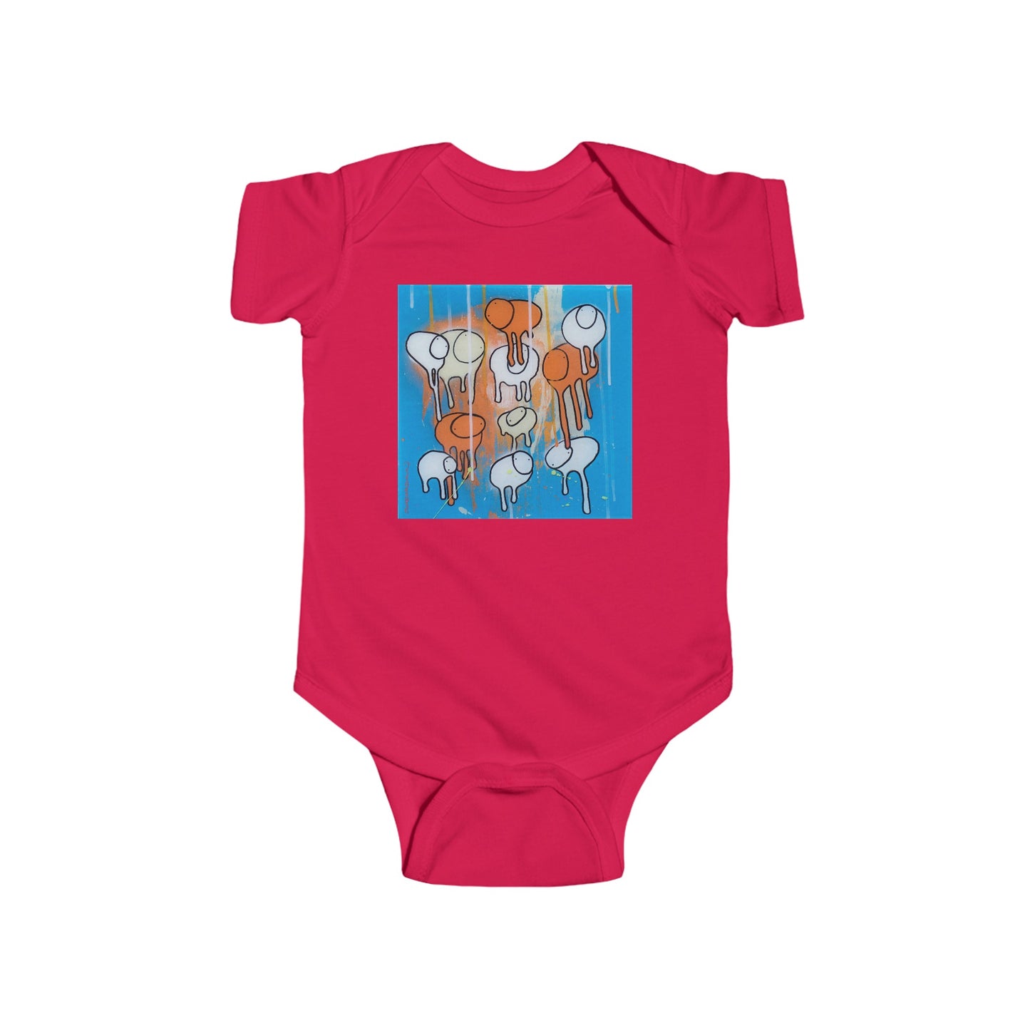RAINING COWS "Blue Oranges" Baby Onesie