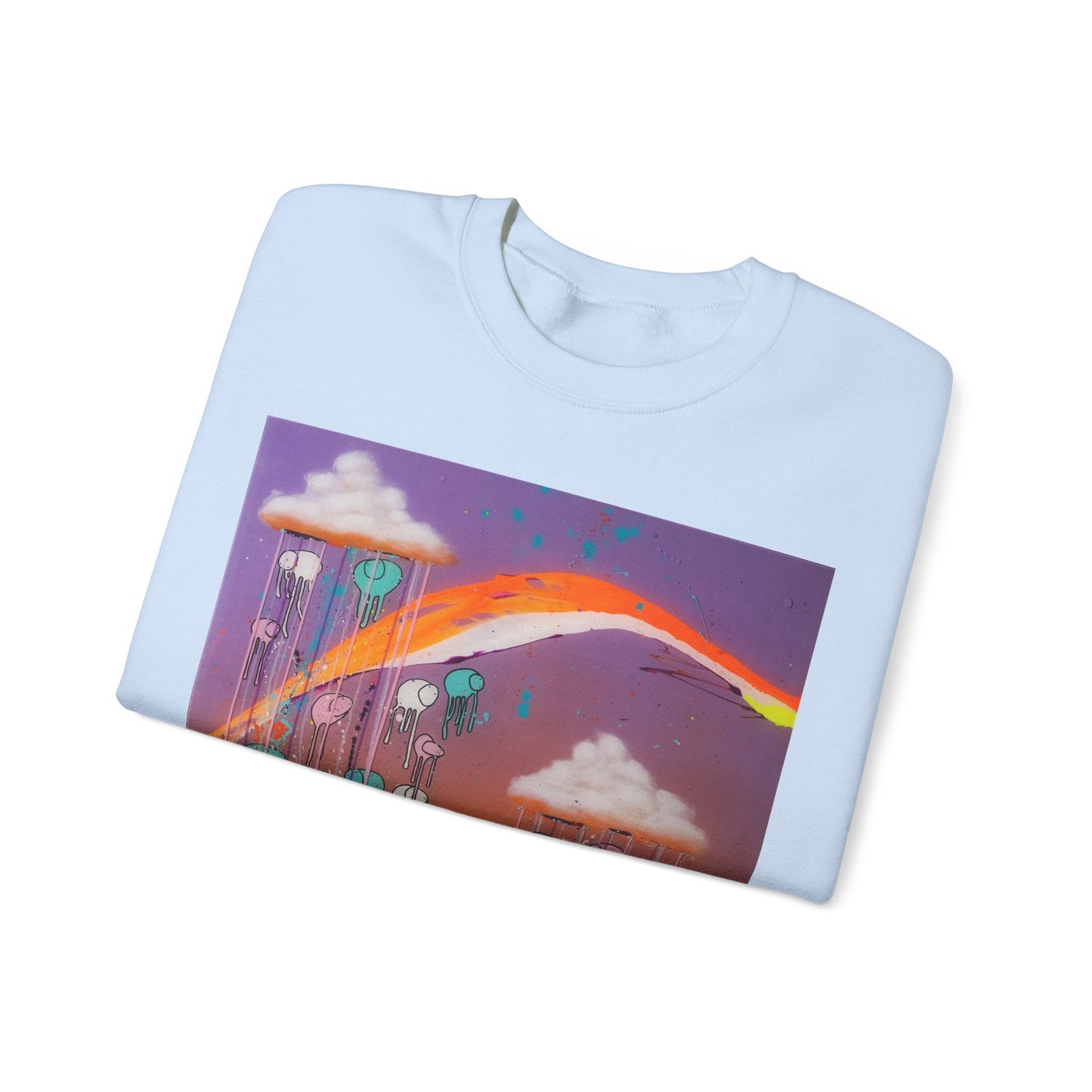 RAINING COWS "Purple Sunset with a Yellow Twist" Sweatshirt