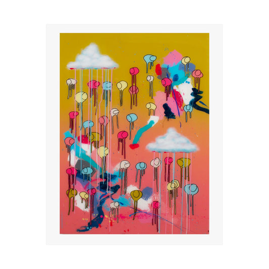 RAINING COWS "Bubble Gum Sun" Print
