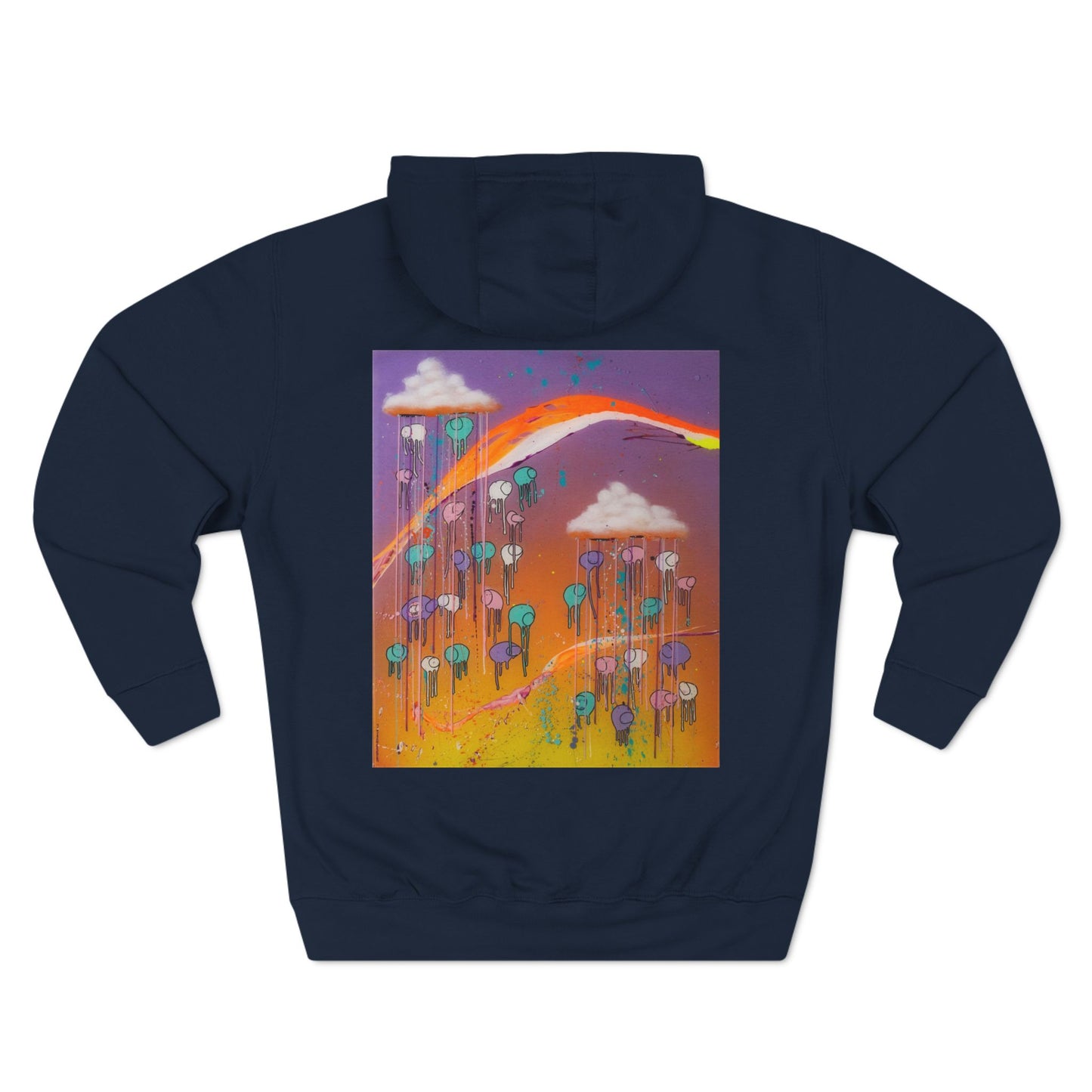 RAINING COWS "Purple Sunset with a Yellow Twist" Hoodie