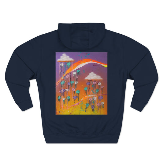 RAINING COWS "Purple Sunset with a Yellow Twist" Hoodie