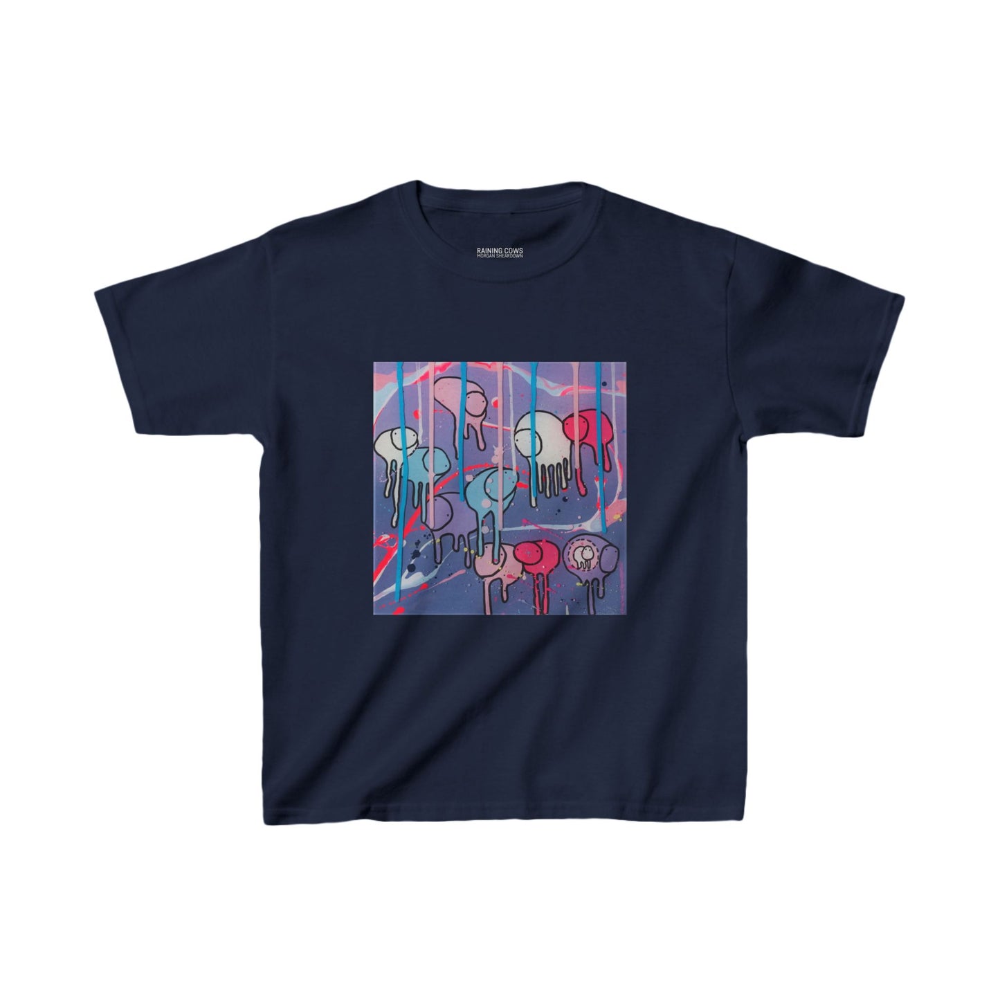 RAINING COWS "Purple Alley Street" Kids Tee