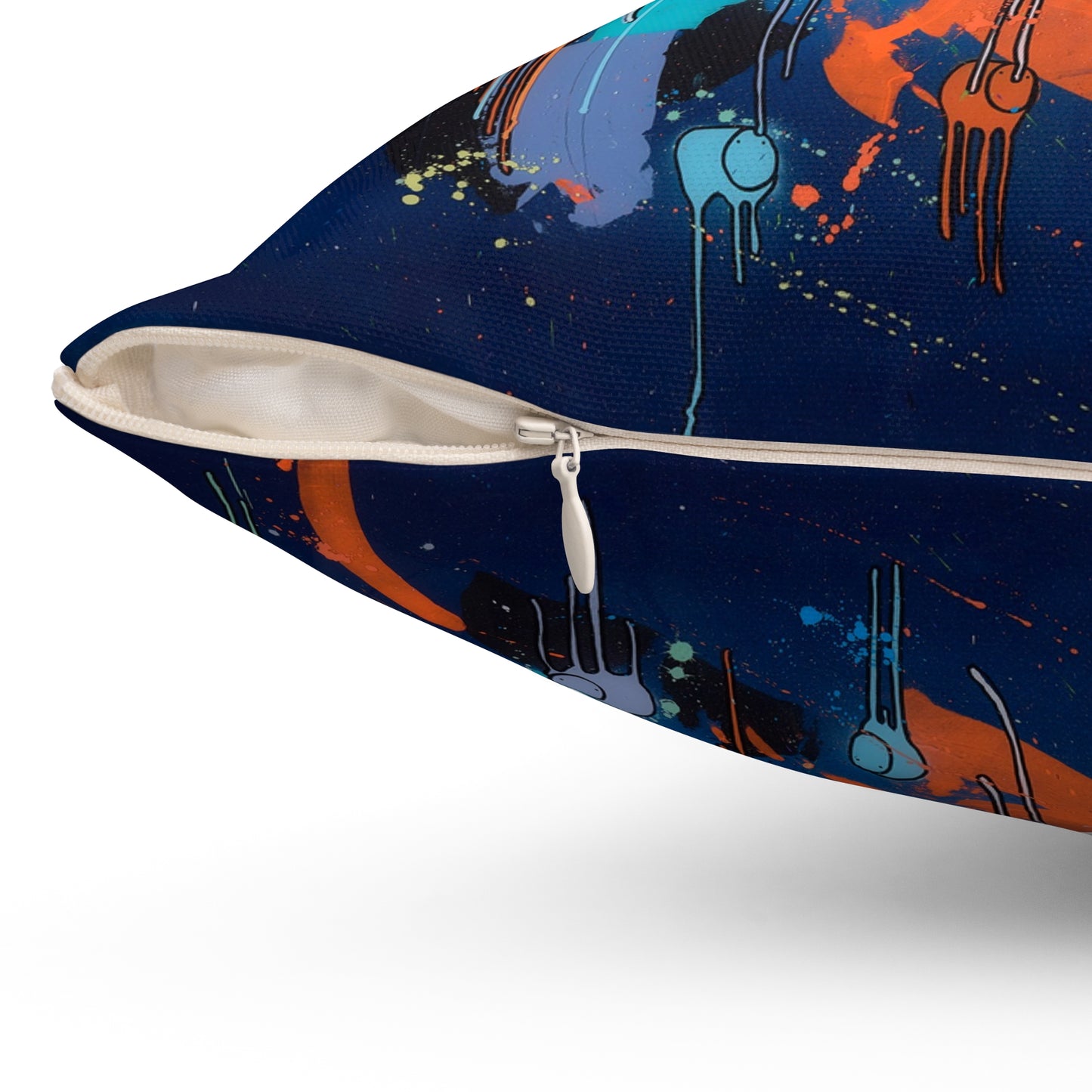 RAINING COWS "The Other Side of Midnight" Square Pillow