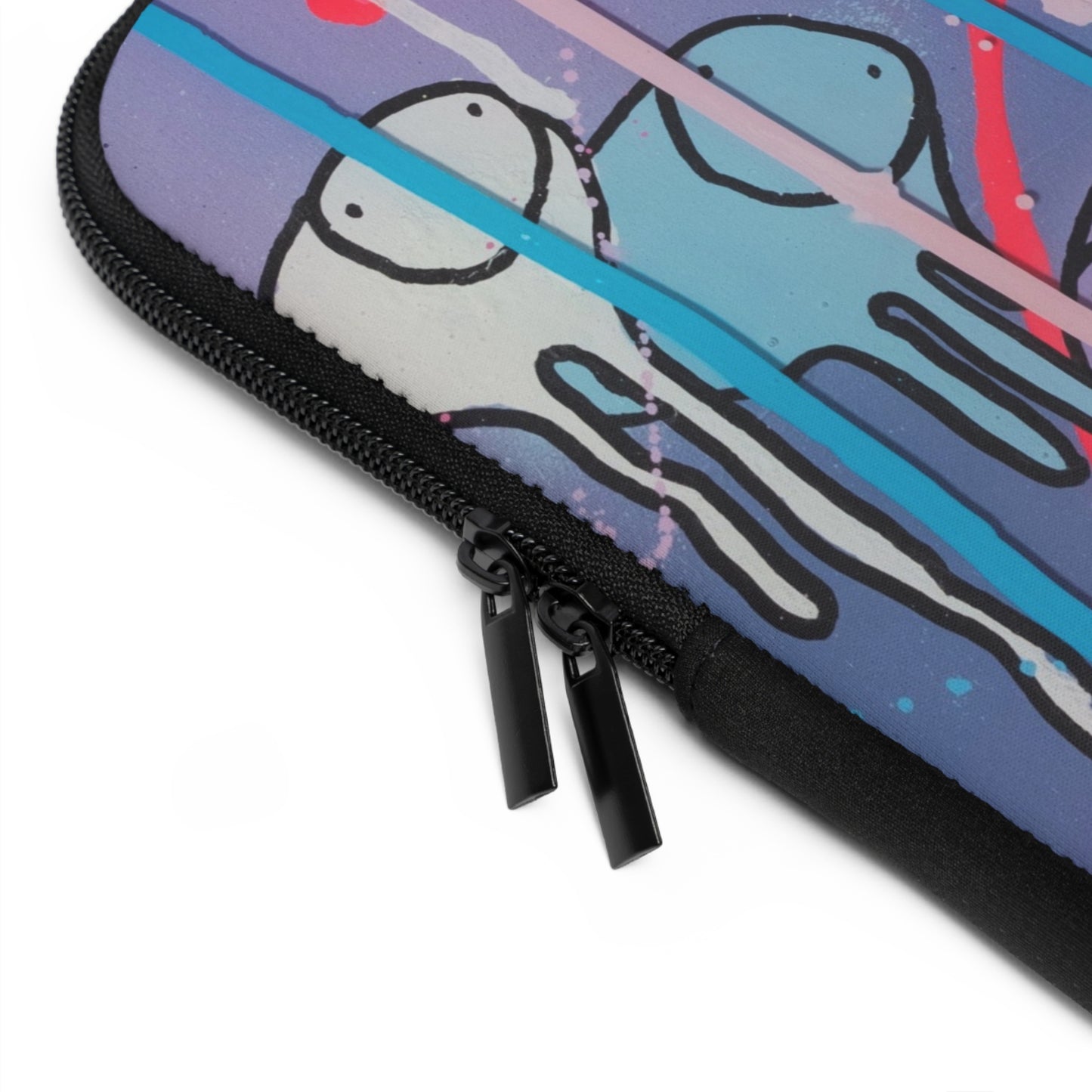 RAINING COWS "Purple Alley Street Lights" Laptop Sleeve
