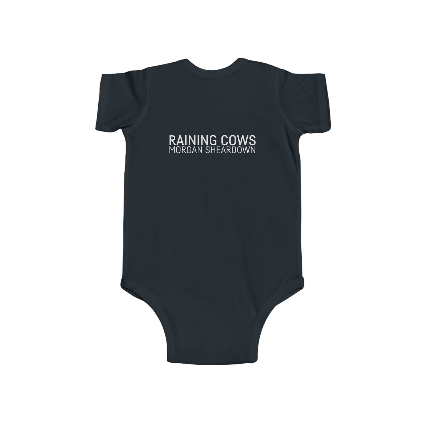 RAINING COWS "Blue Oranges" Baby Onesie