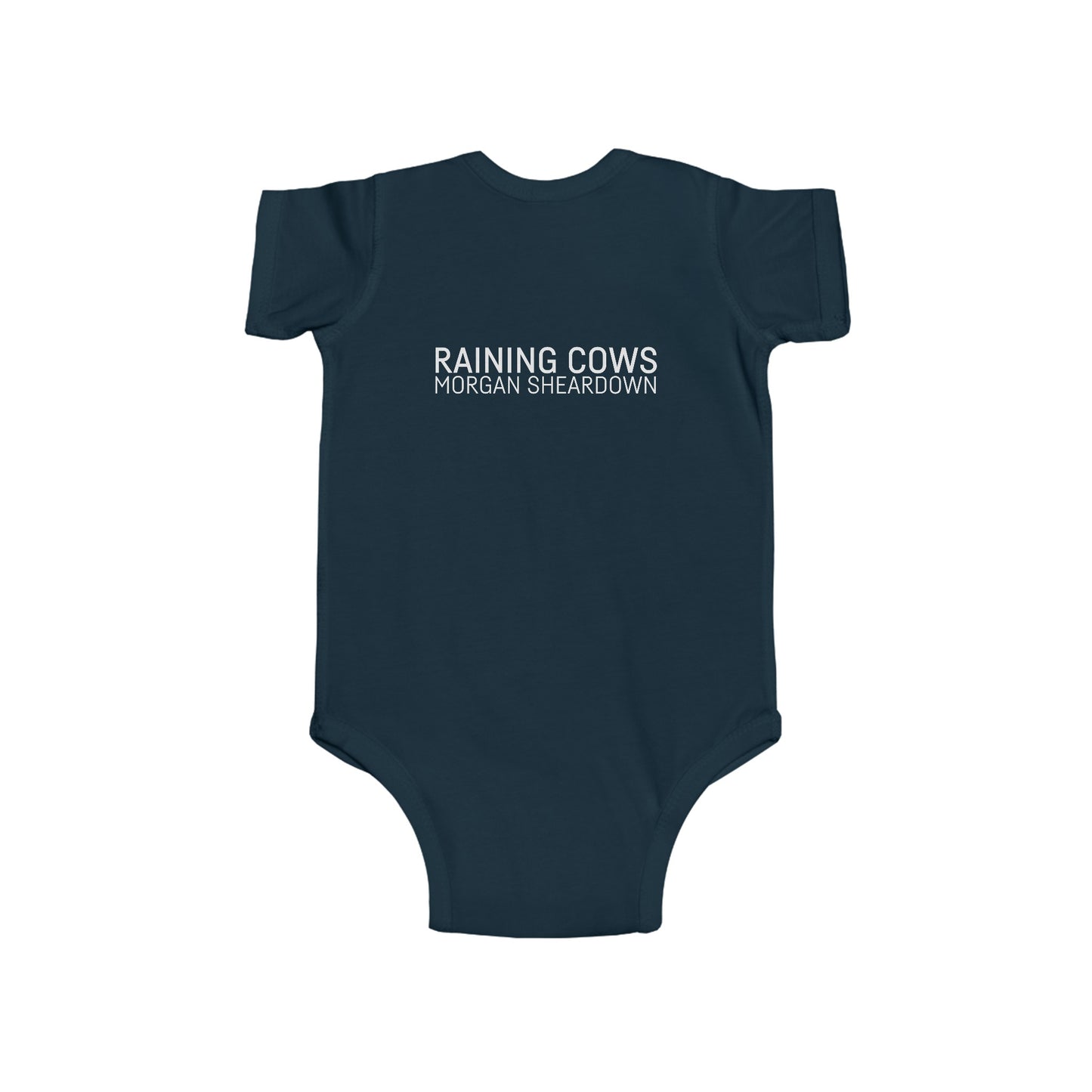 RAINING COWS "Blue Oranges" Baby Onesie