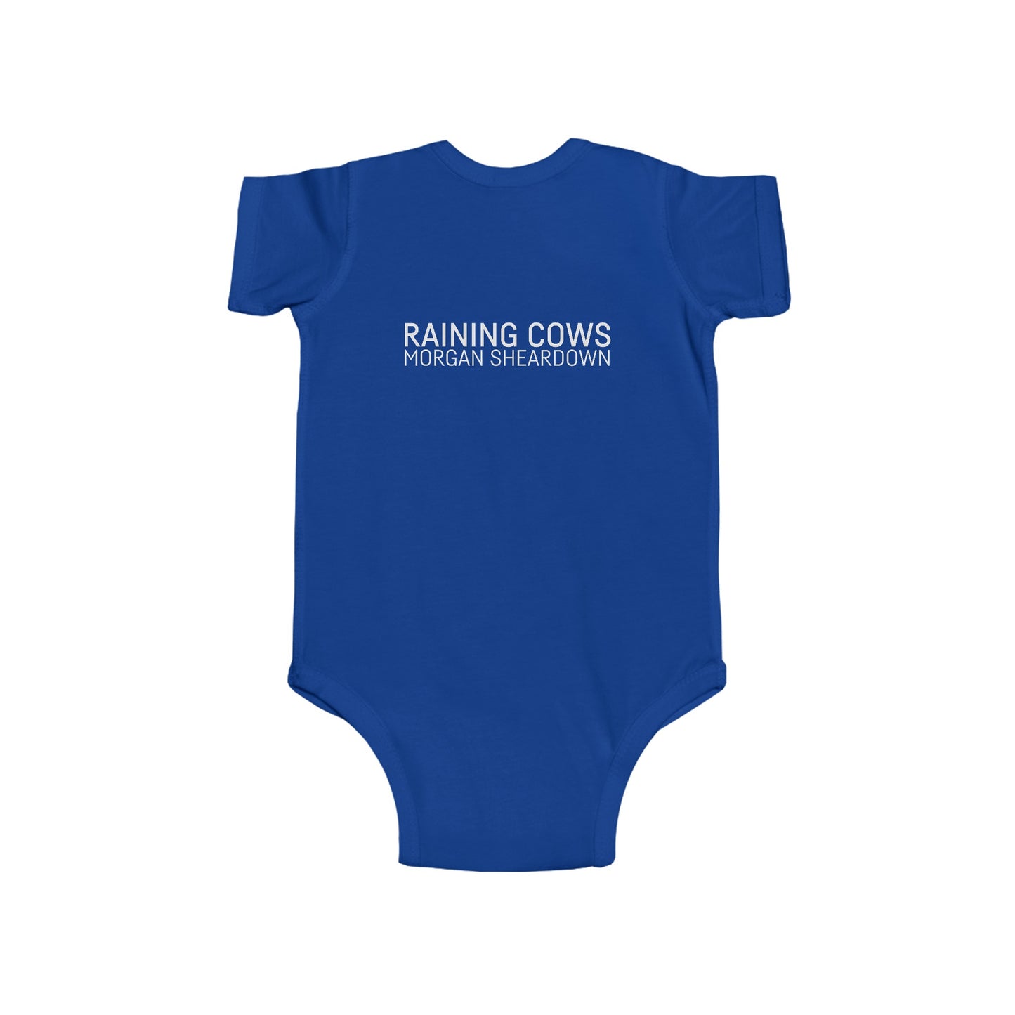 RAINING COWS "Blue Oranges" Baby Onesie