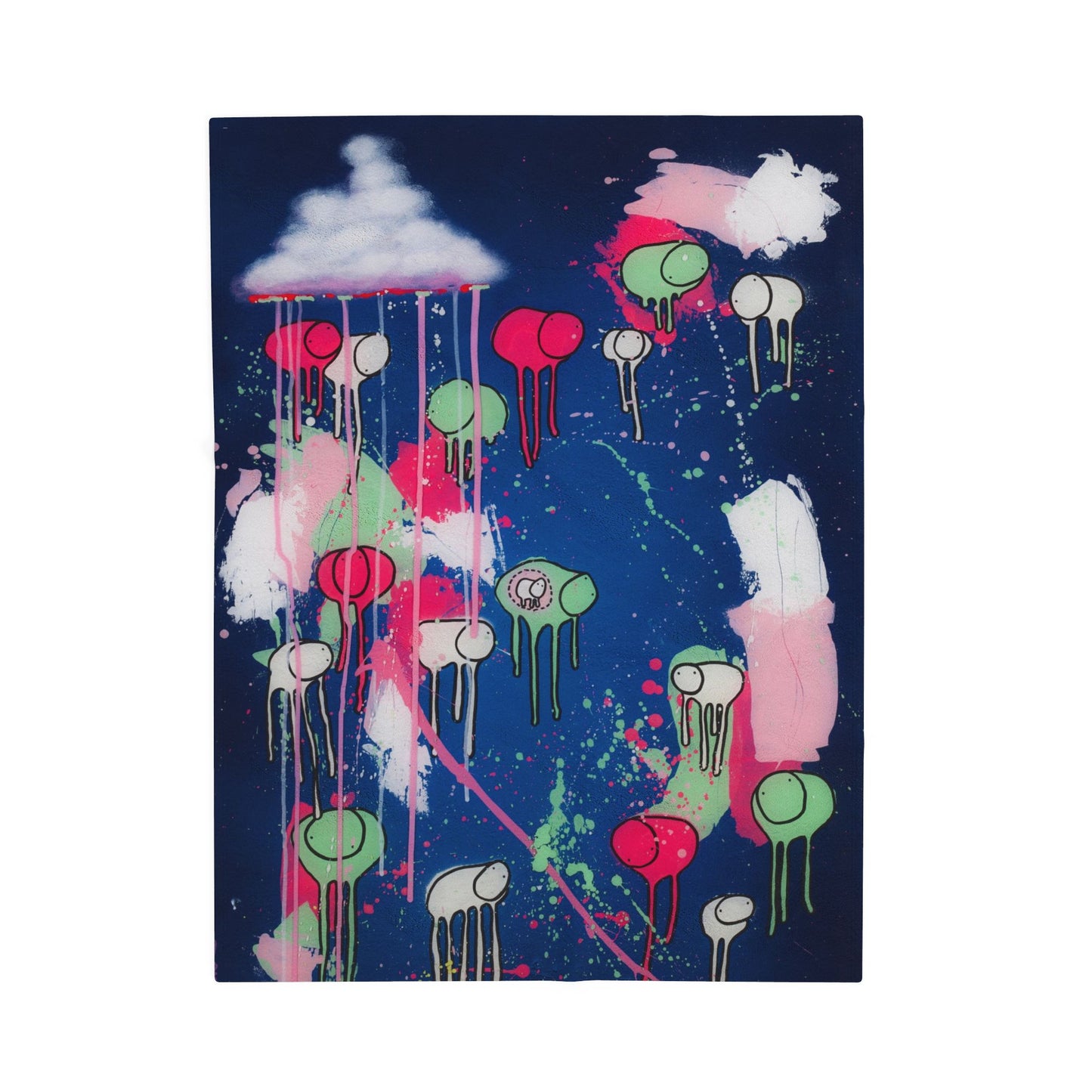 RAINING COWS "The Night Rose Thunder" Velveteen Plush Blanket