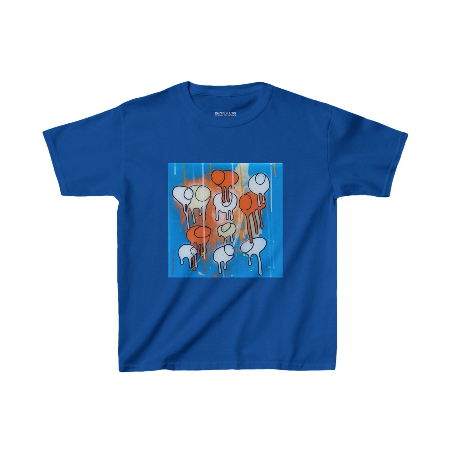RAINING COWS "Blue Oranges" Kids Tee