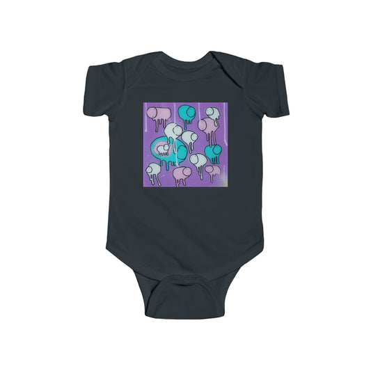 RAINING COWS "Yellow Interference" Baby Onesie
