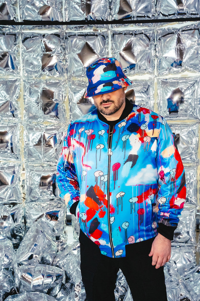 RAINING COWS "Magenta's Stream" Bomber Jacket
