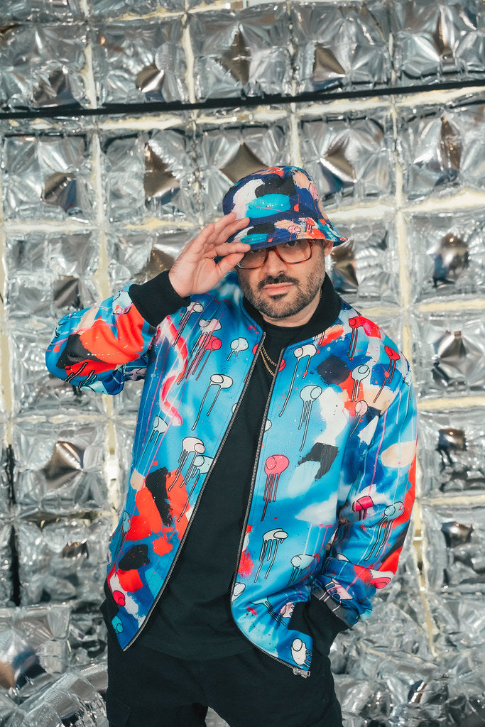 RAINING COWS "Magenta's Stream" Bomber Jacket