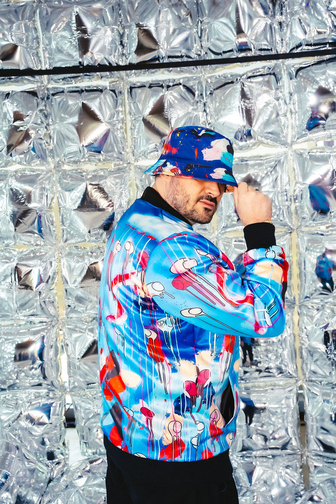 RAINING COWS "Magenta's Stream" Bomber Jacket