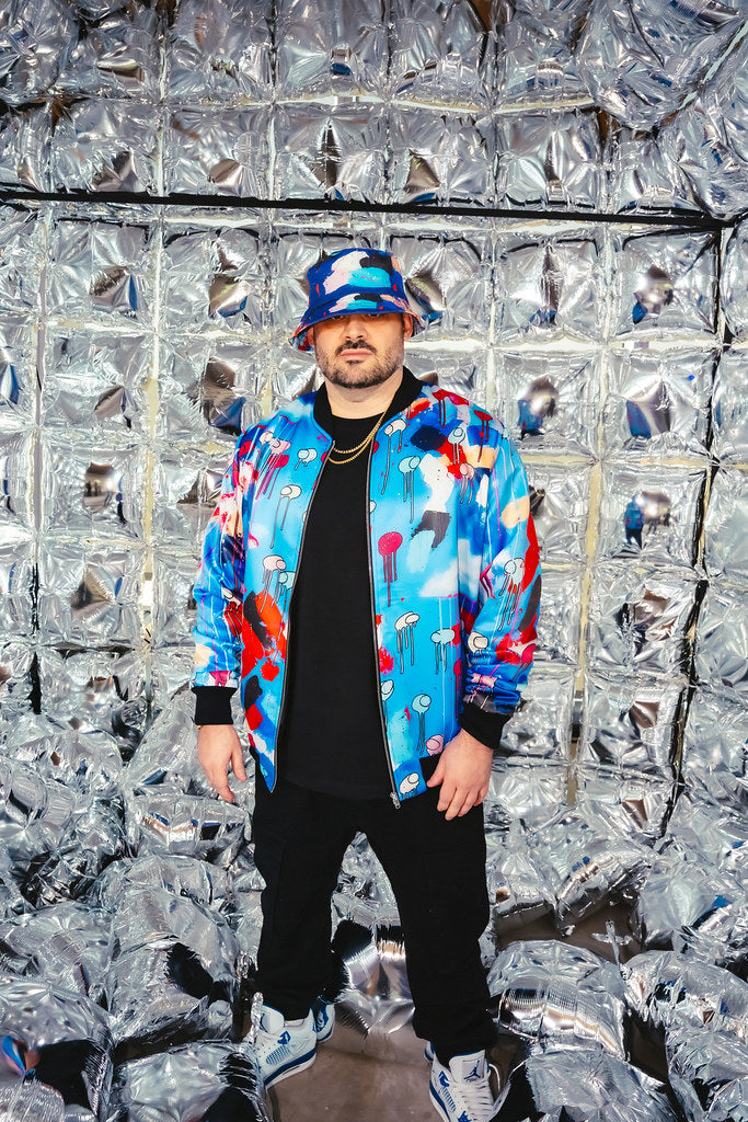 RAINING COWS "Magenta's Stream" Bomber Jacket