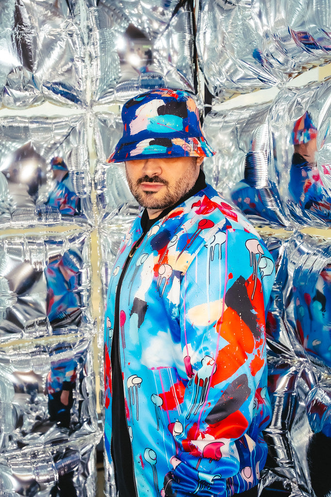 RAINING COWS "Magenta's Stream" Bomber Jacket