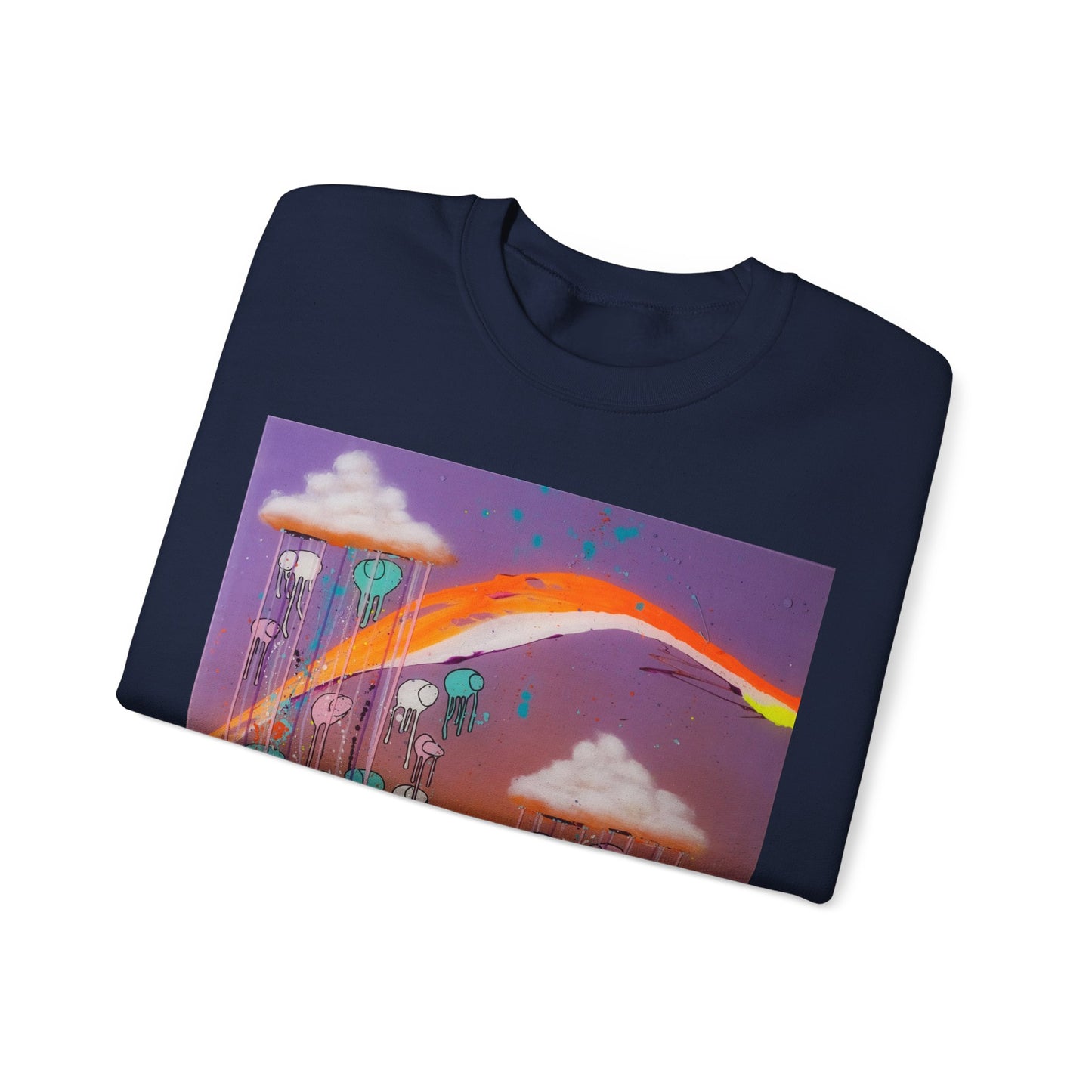 RAINING COWS "Purple Sunset with a Yellow Twist" Sweatshirt