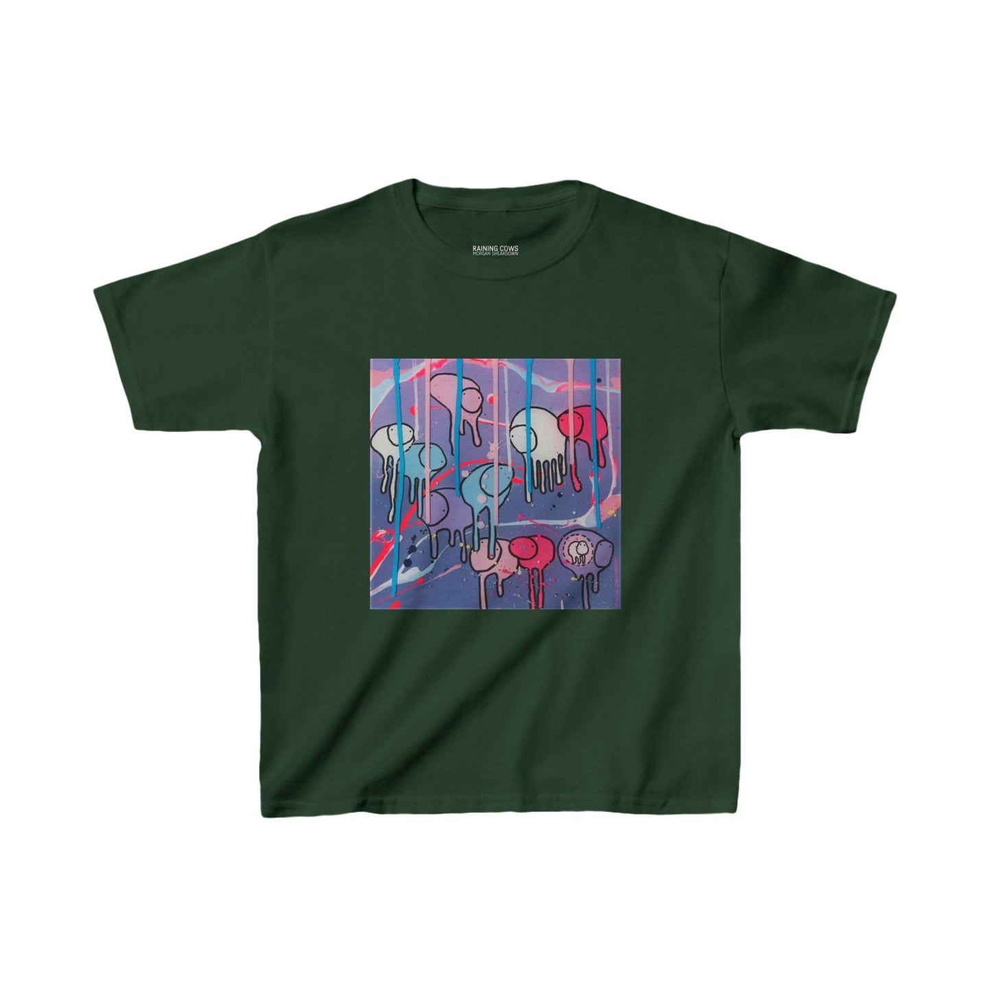 RAINING COWS "Purple Alley Street" Kids Tee