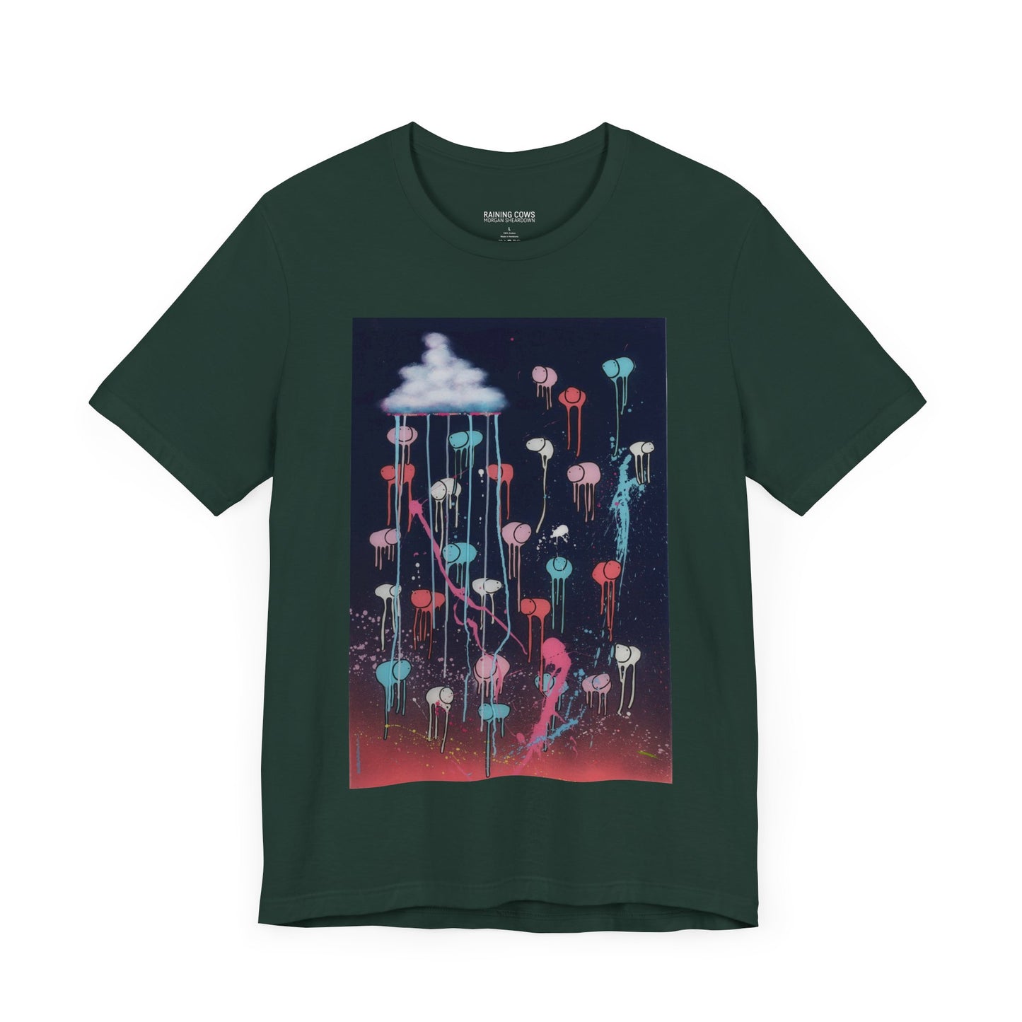 RAINING COWS "Pink Lightning" T-Shirt
