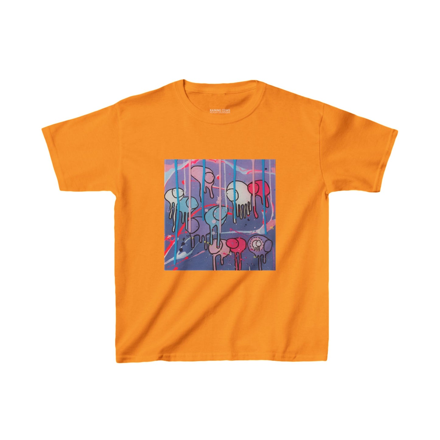 RAINING COWS "Purple Alley Street" Kids Tee