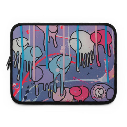 RAINING COWS "Purple Alley Street Lights" Laptop Sleeve