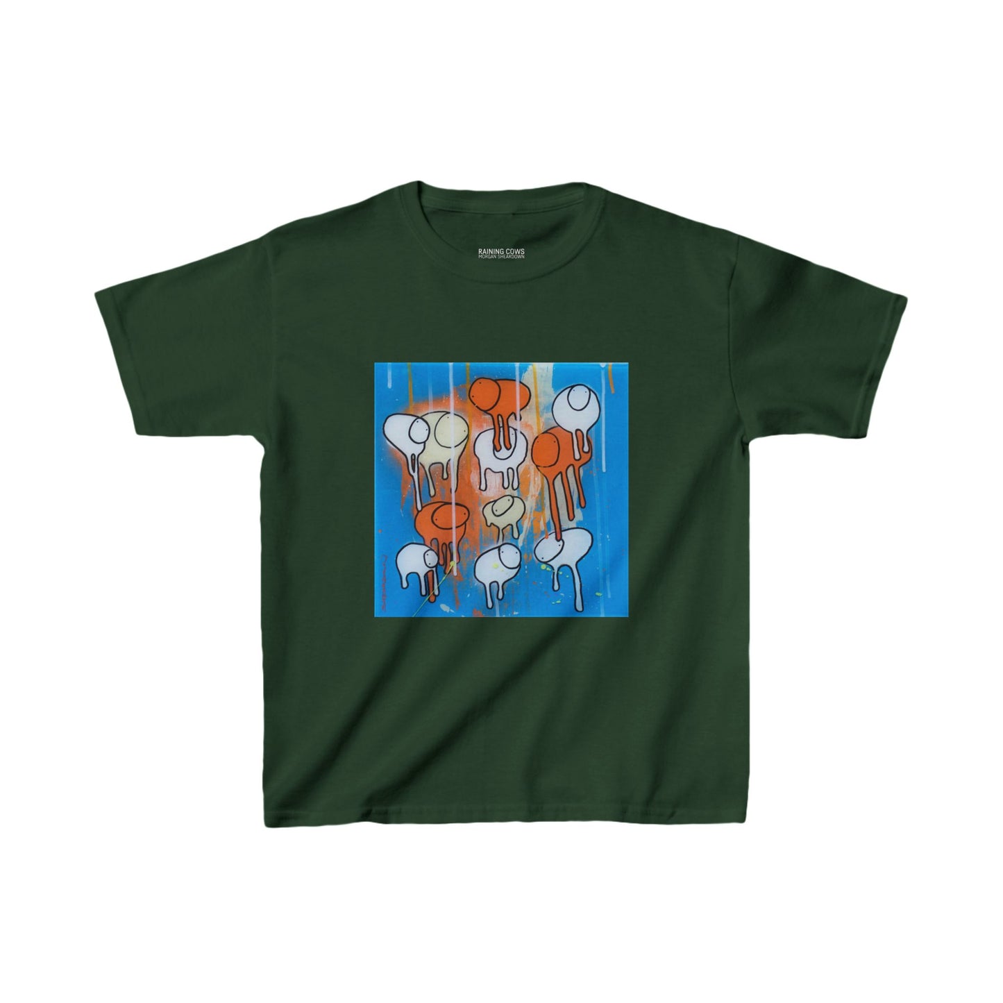 RAINING COWS "Blue Oranges" Kids Tee