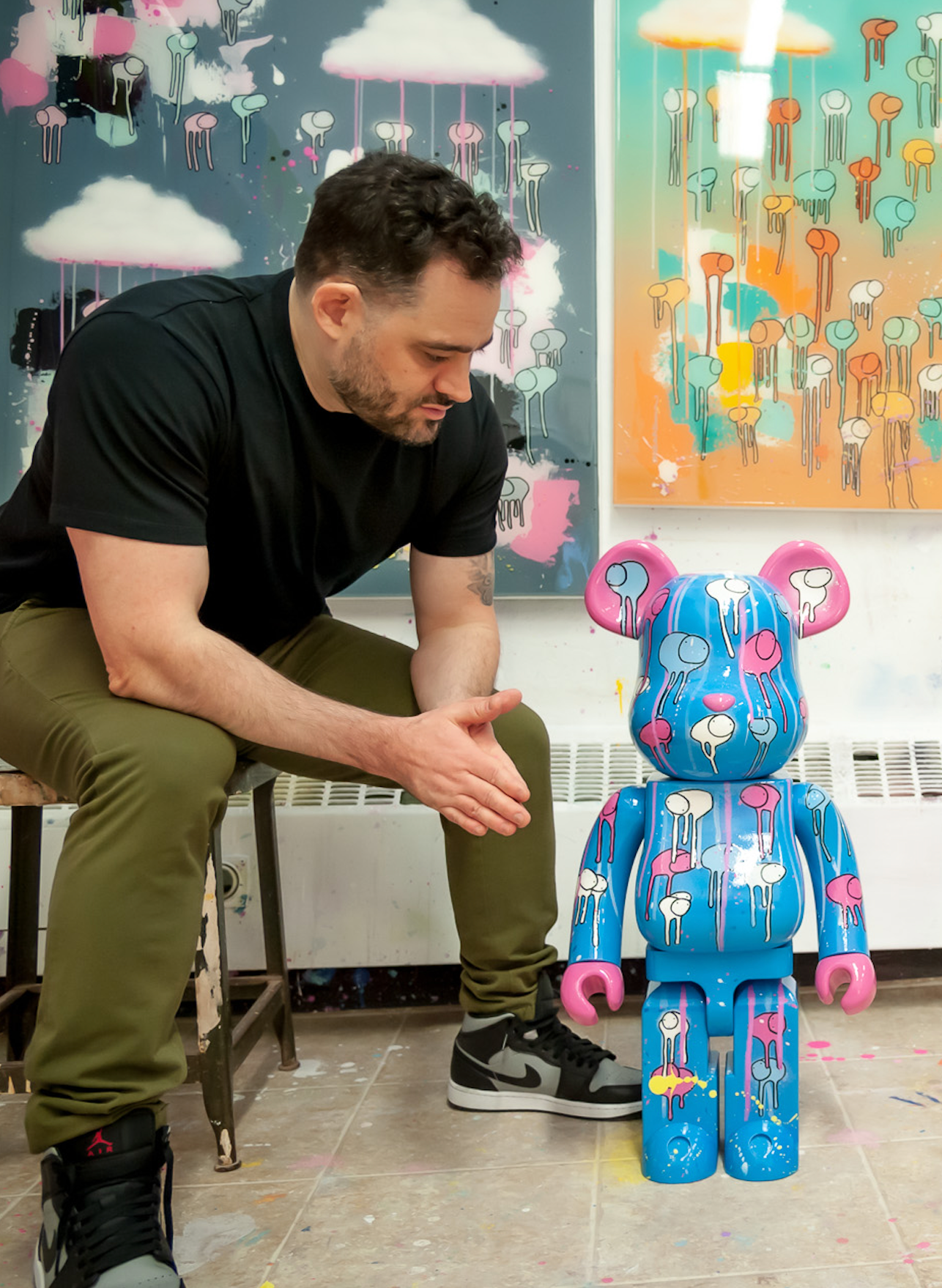 RAINING COWS X BE@RBRICK 1000% (Blue)